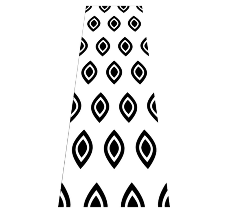 Geometric vinyl rug in black and white shapes - TenStickers