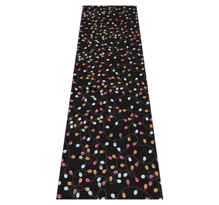 Christmas vinyl rug happy lights christmas decor - TenStickers