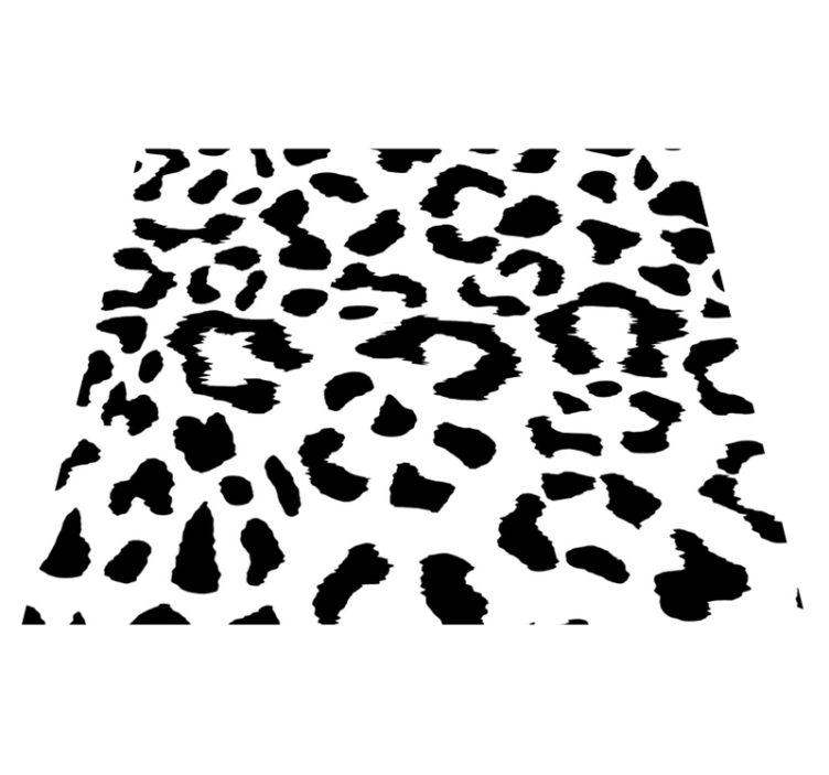 Bedroom vinyl rug with simple leopard print - TenStickers