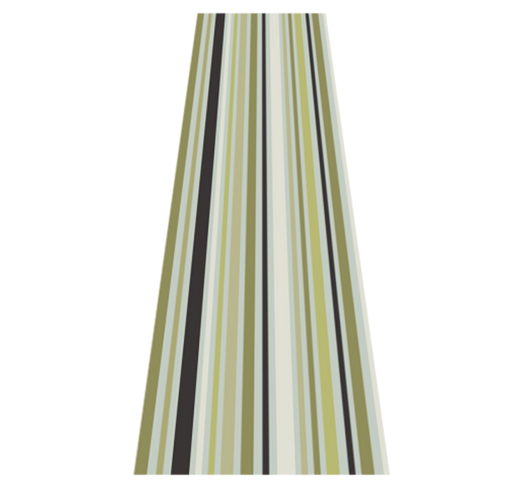 Bedroom vinyl rug in shades of green geometric lines - TenStickers