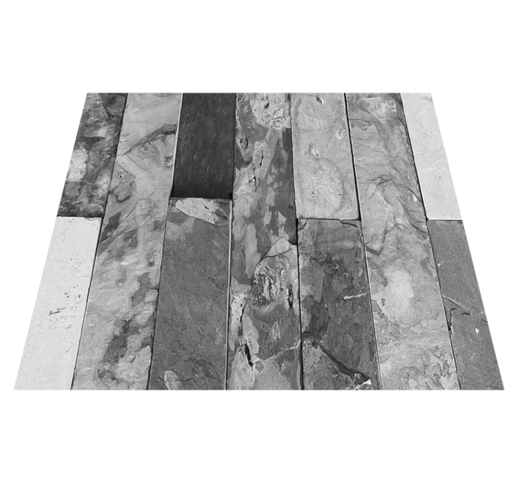 Bedroom vinyl rug in dark grey bricks - TenStickers