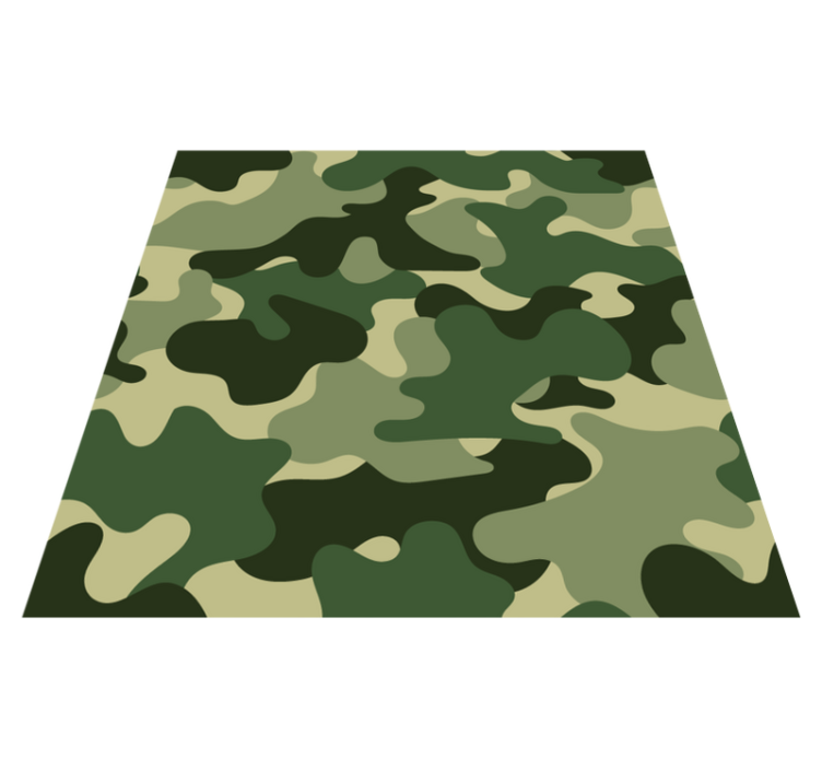 Nature vinyl rug camo pattern design - TenStickers