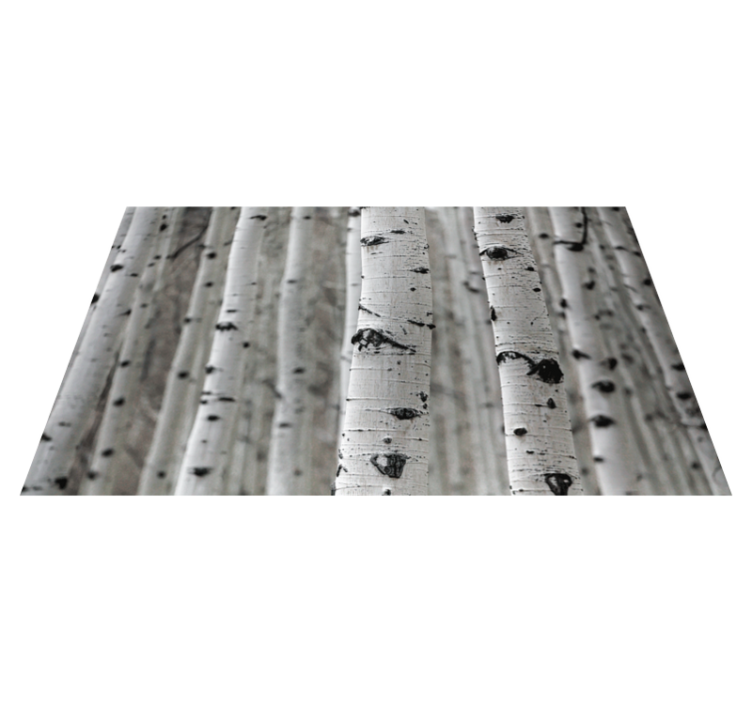 Nature vinyl rug birch forest landscape - TenStickers