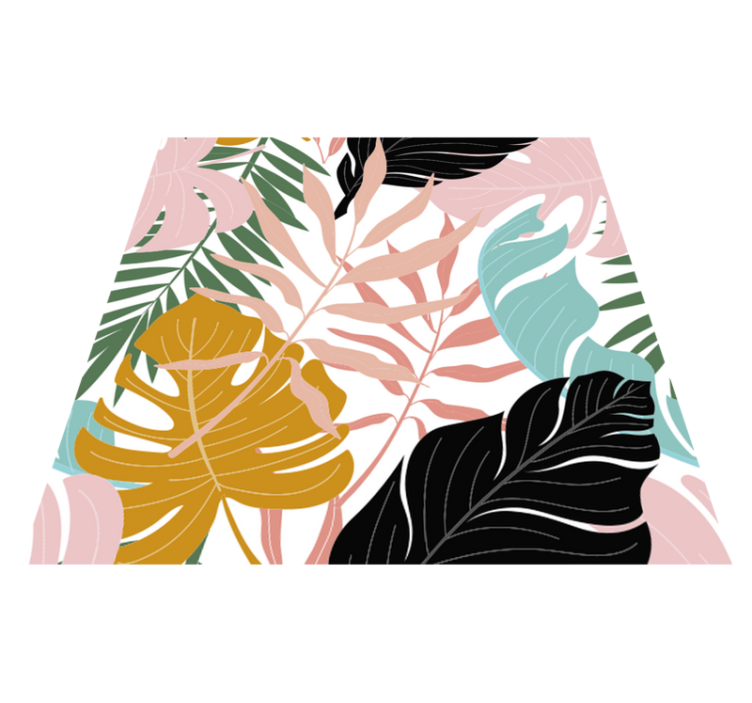 Floral vinyl rug in vibrant abstract blooms - TenStickers