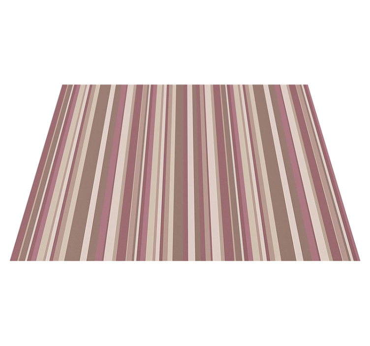 Stripped pink bedroom vinyl rug - TenStickers