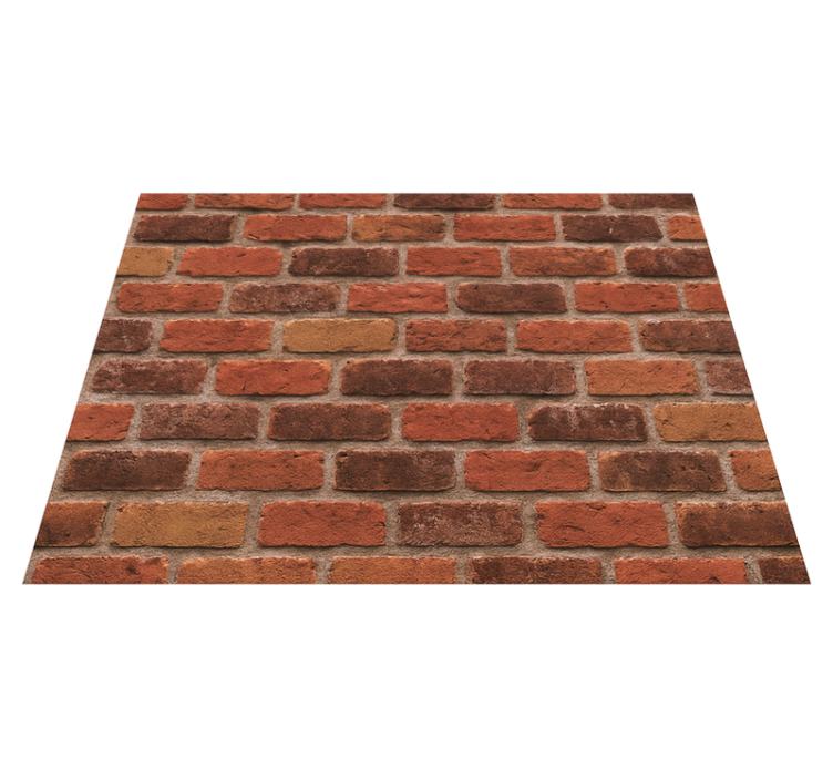 Rustic brick stone bedroom vinyl rug - TenStickers