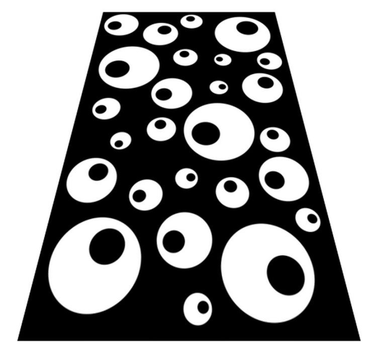 Geometric vinyl rug water droplets - TenStickers