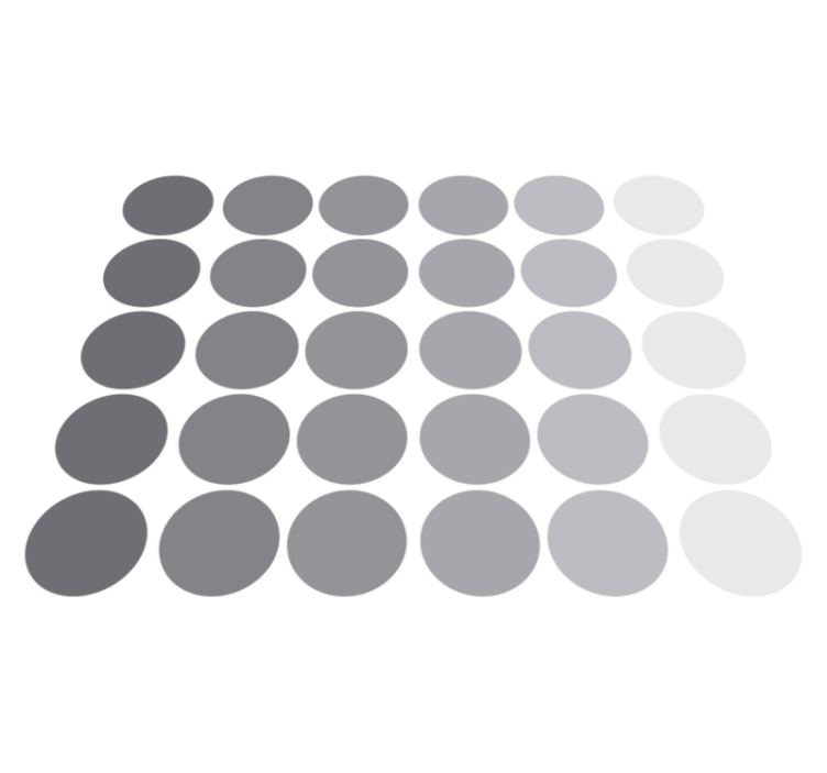 Geometric vinyl rug gray geometric circles - TenStickers