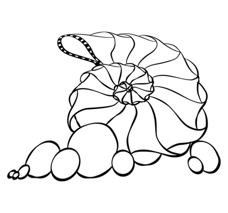 Bedroom vinyl rug seashell design - TenStickers