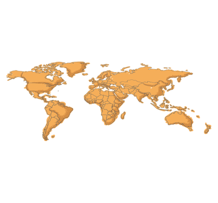 World map vinyl rug youth map vinyl rug - TenStickers