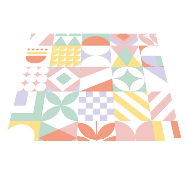 Bathroom vinyl rug in unique shapes - TenStickers