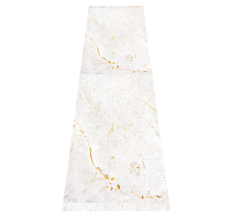 Gray and gold marble bathroom vinyl rug - TenStickers