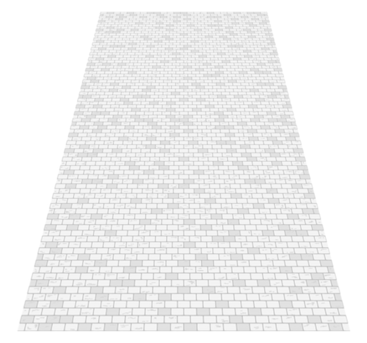 Bathroom vinyl rug in elegant brick design - TenStickers
