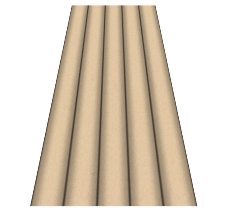 Bathroom vinyl rug in brown tube minimalist design - TenStickers