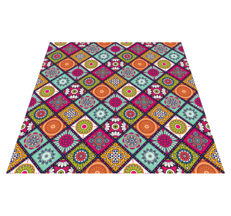 Colorful Mandala Pattern mandala rug - TenStickers