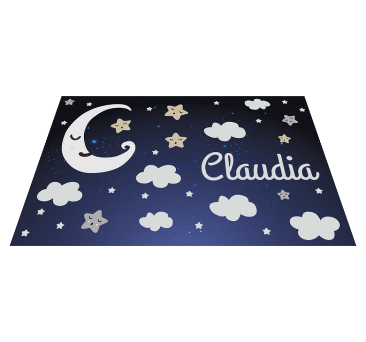 Customizable Starry Night Design personalised rug - TenStickers