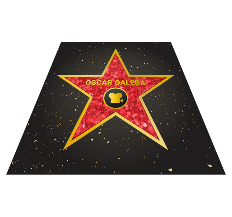 Customizable Hollywood Star Accent star vinyl rug - TenStickers