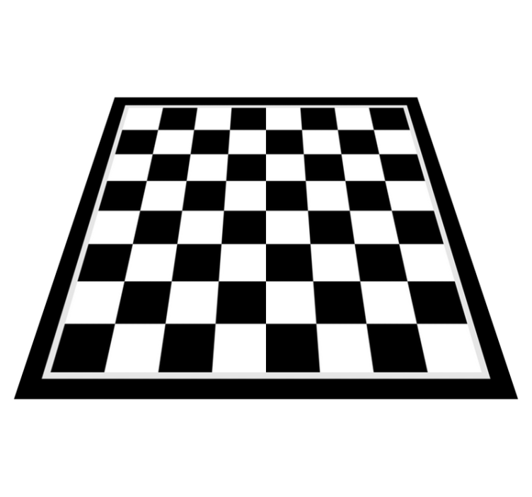 Checkerboard Pattern geometric vinyl rug - TenStickers