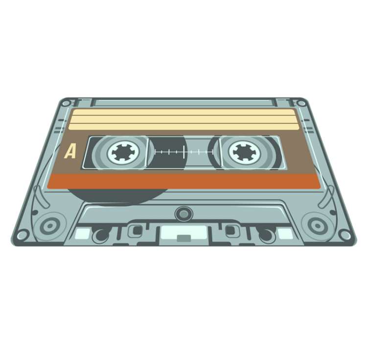 Cassette Graphic Detail vintage vinyl rug - TenStickers