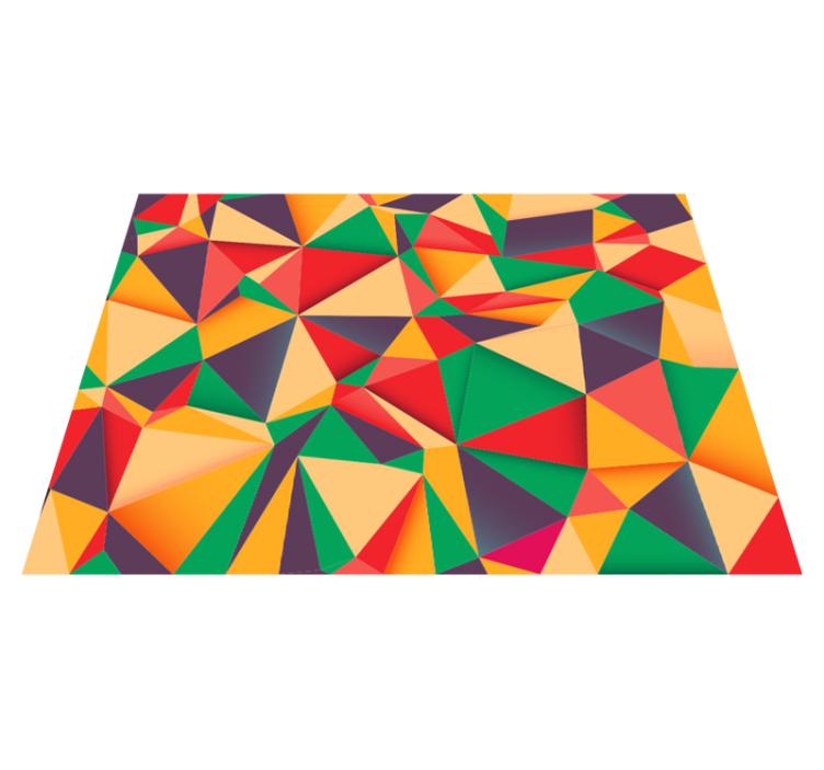 Colorful Triangular Composition geometric vinyl rug - TenStickers