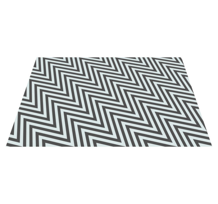 Geometric Zigzag striped vinyl rug - TenStickers