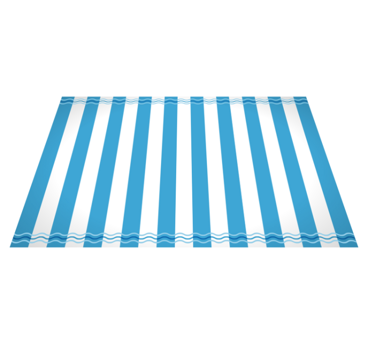 Blue and white striped sailor carpet - TenStickers