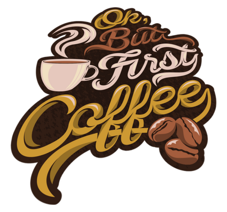 Coffee First Statement custom rug - TenStickers