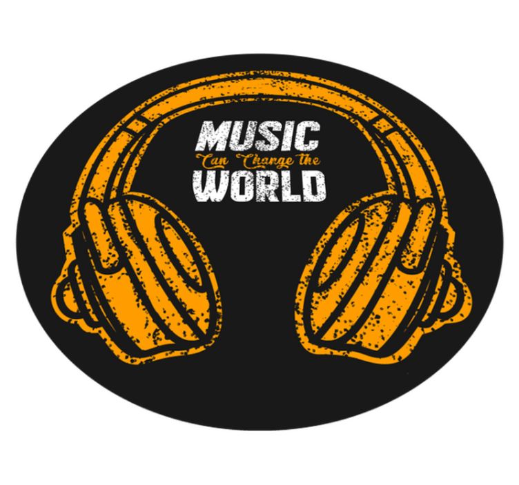 Music World Change custom rug - TenStickers