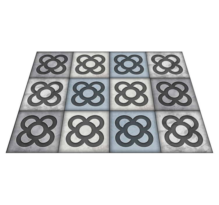 Decorative Tile Pattern tile vinyl rug - TenStickers