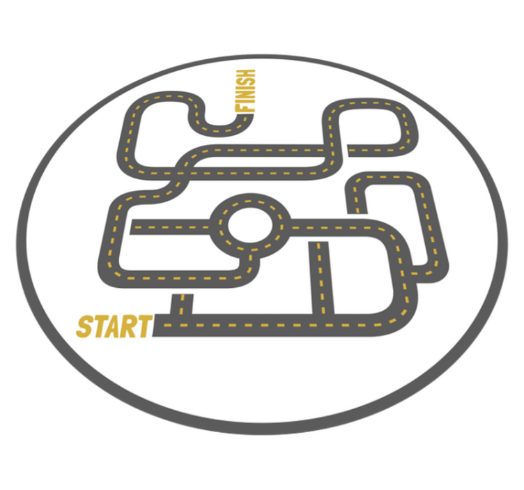 Spectacular round kids vinyl rug with city - TenStickers