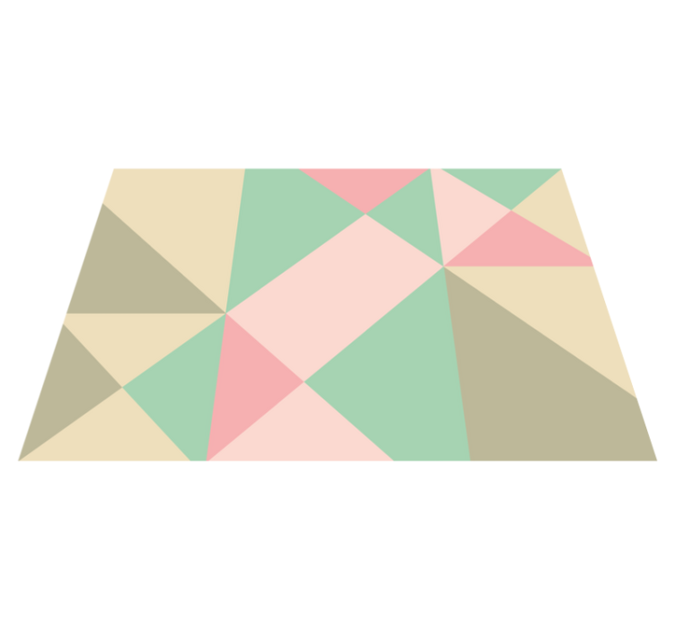 Geometric Colorblock geometric vinyl rug - TenStickers