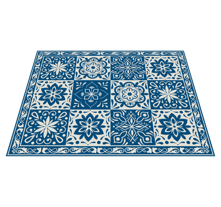 Ceramic Pattern tile vinyl rug - TenStickers