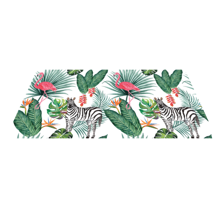 Tropical Wildlife animal vinyl rug - TenStickers