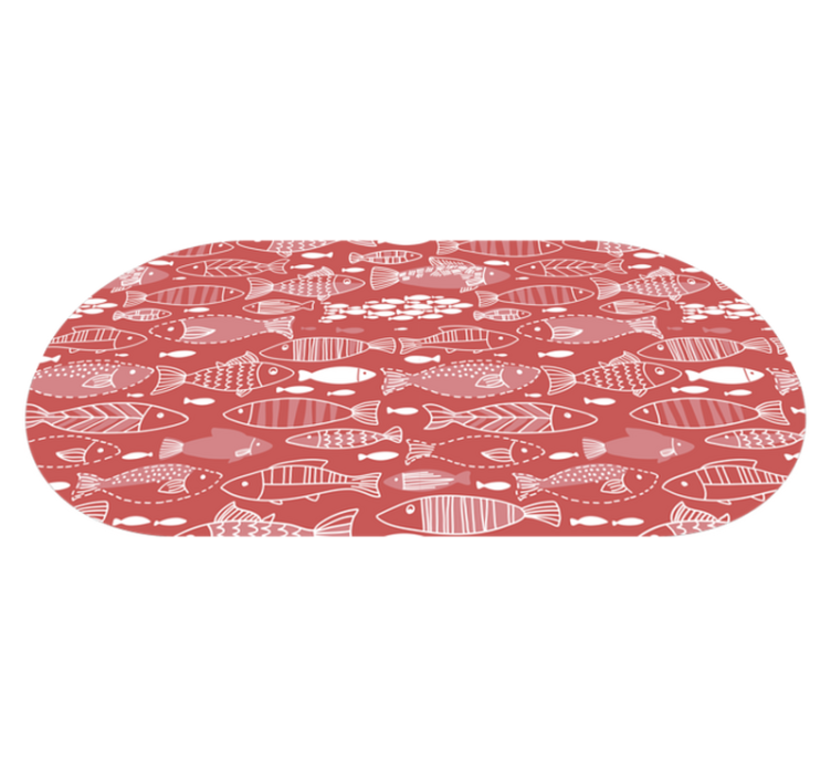 Fish Patterned Decor animal vinyl rug - TenStickers