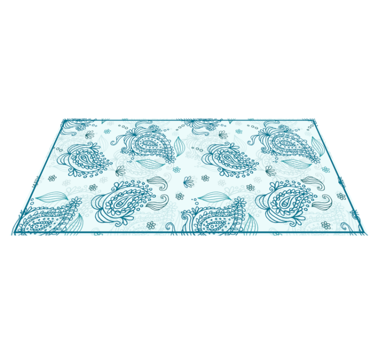 Mandala Paisley Harmony mandala vinyl rug - TenStickers