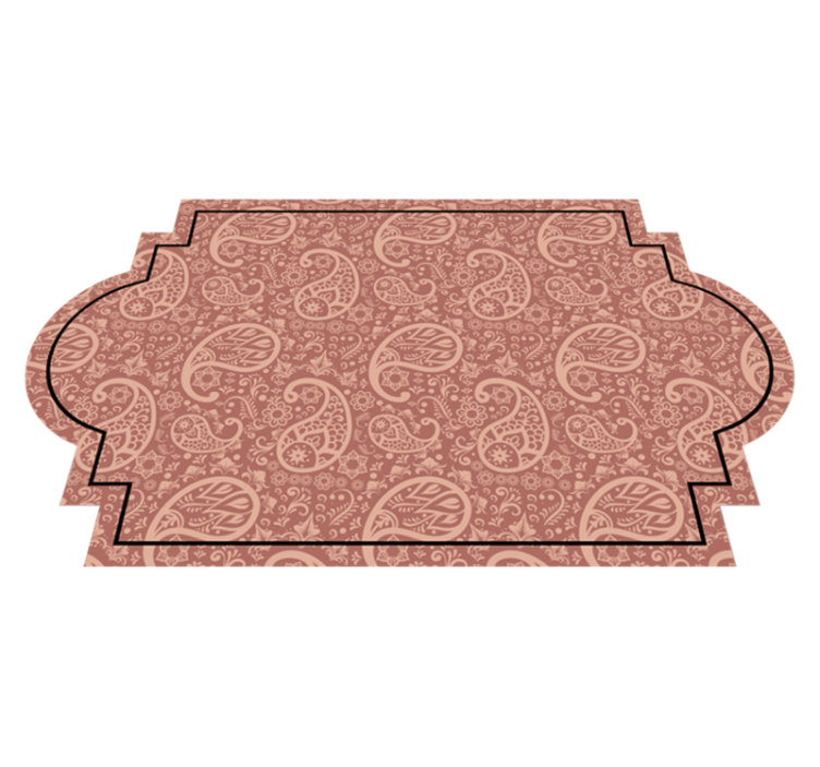 Paisley Contoured Design textured vinyl rug - TenStickers