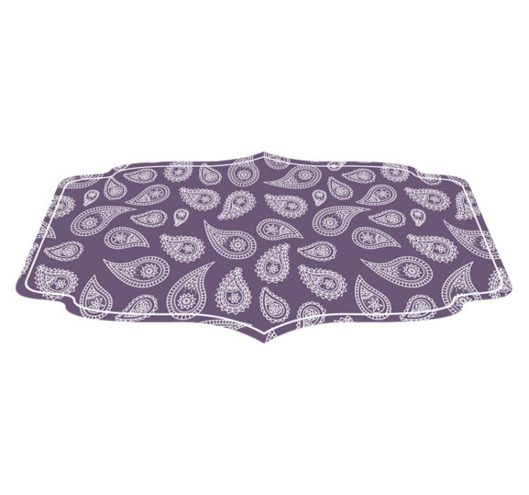 Paisley Mandala Motif mandala vinyl rug - TenStickers