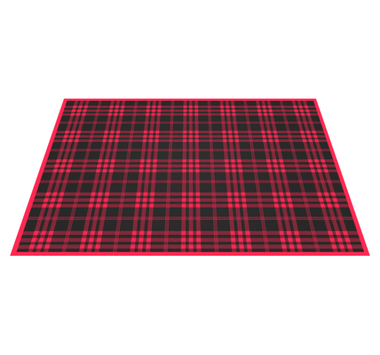 Plaid Patterned striped vinyl rug - TenStickers