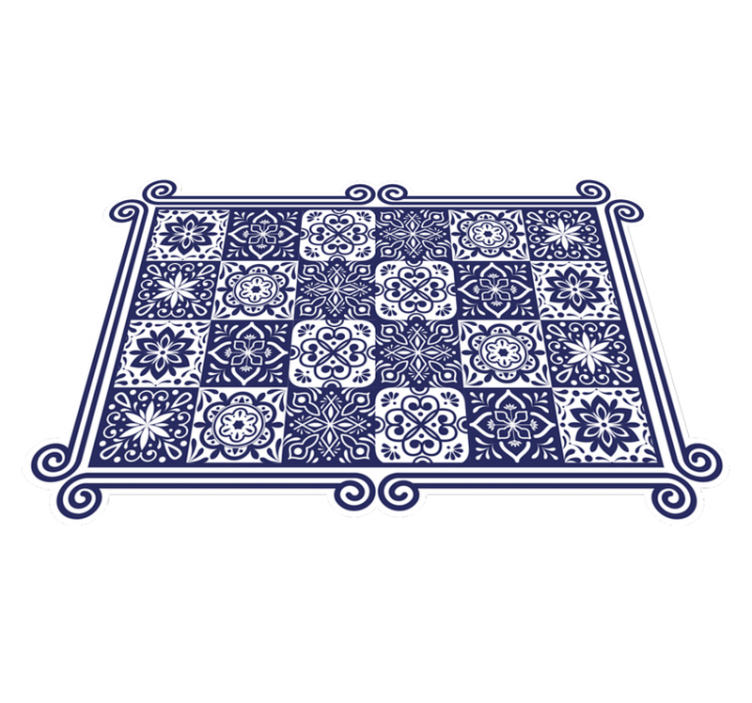 Mandala Tile Pattern tile vinyl rug - TenStickers