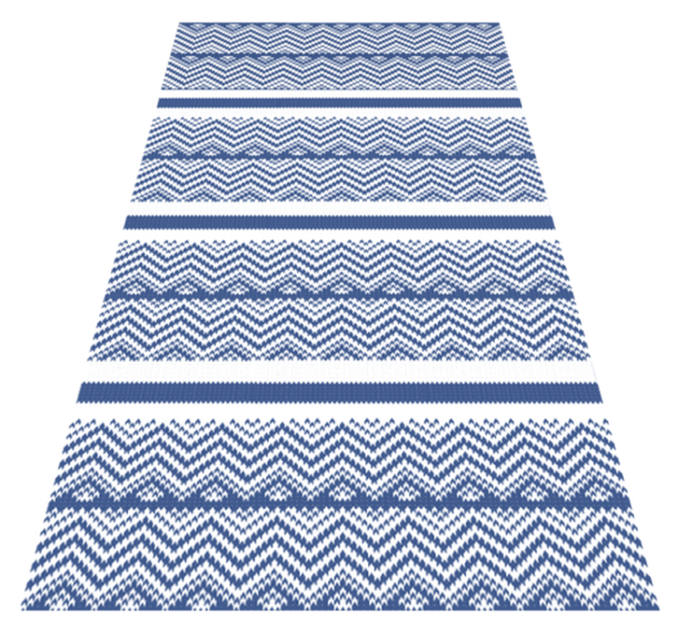 Chevron Stripes Pattern striped vinyl rug - TenStickers