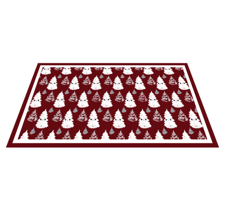 Festive Fir Pattern Christmas vinyl rug - TenStickers