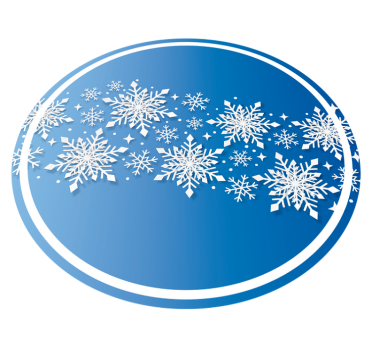 Winter Snowflakes Christmas vinyl rug - TenStickers