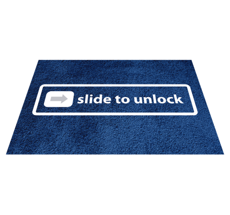 slide to unlock custom rug - TenStickers