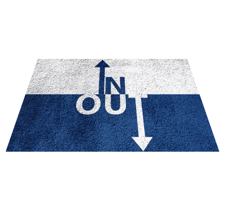 In Out Directional custom rug - TenStickers