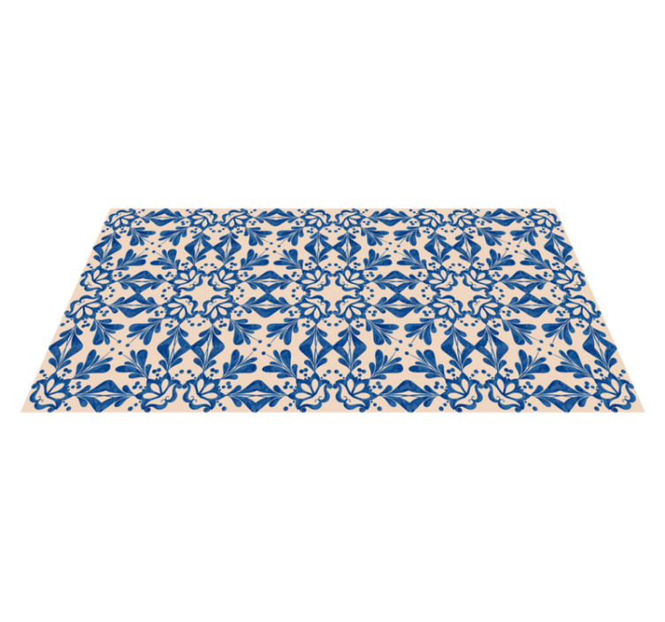 Floral Mosaic Elegance floral vinyl rug - TenStickers