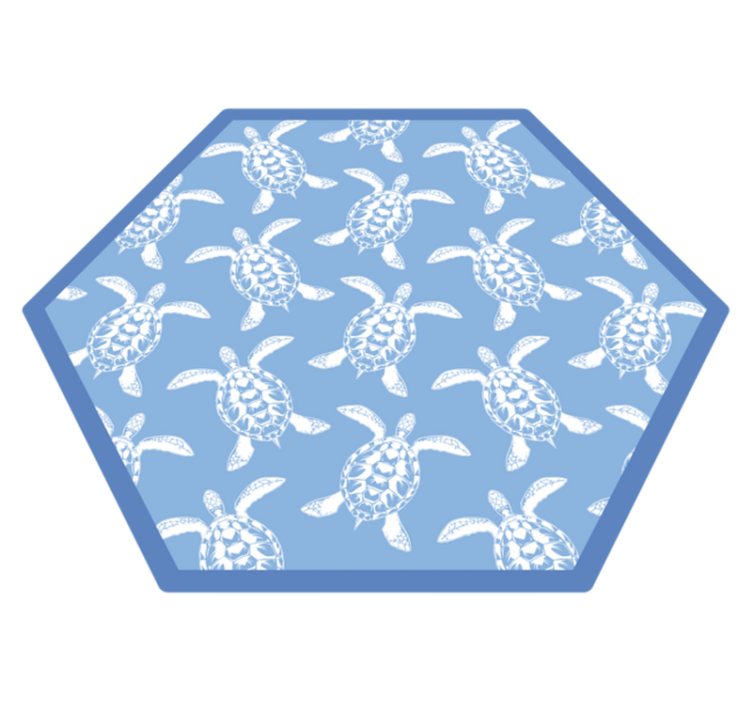 Turtle Pattern bathroom vinyl rug - TenStickers