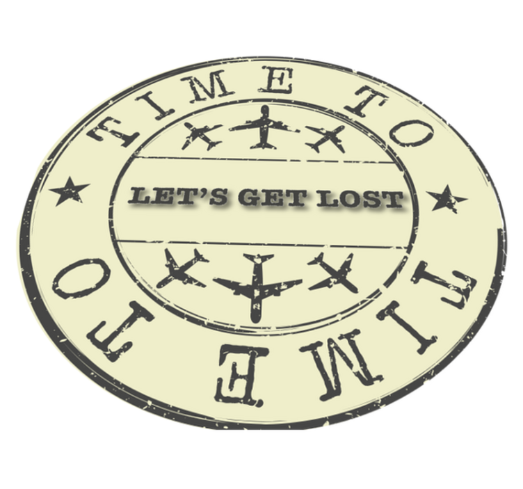 Time Get Lost custom rug - TenStickers