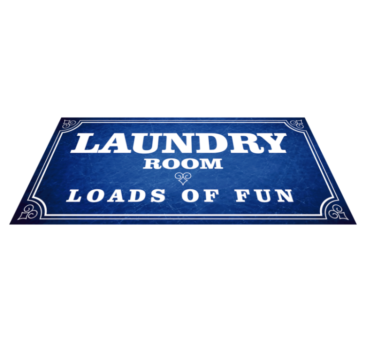 Laundry Room Fun custom rug - TenStickers