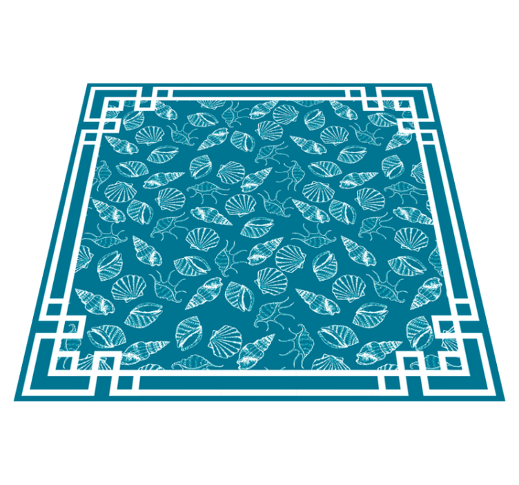 Aquatic Motif animal vinyl rug - TenStickers