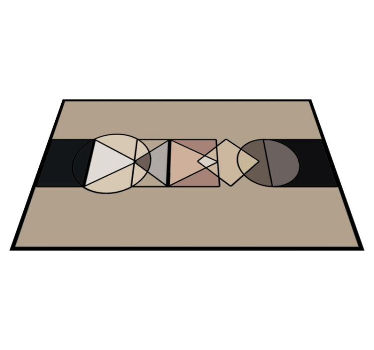 Abstract Geometries geometric vinyl rug - TenStickers